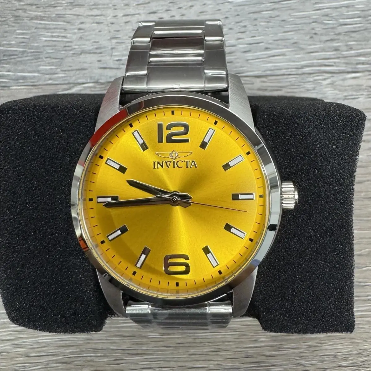 Invicta Celestial Watch Men 43MM Stainless Steel Orange Sun Dial 48493 - Dial: Orange, Band: Silver, Bezel: Silver