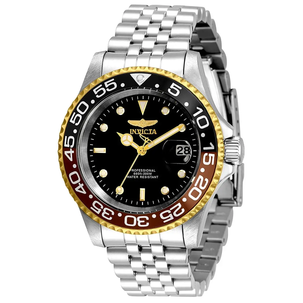 Invicta Pro Diver Men`s Quartz Dorsalcraft 40 MM Stainless Steel Bracelet