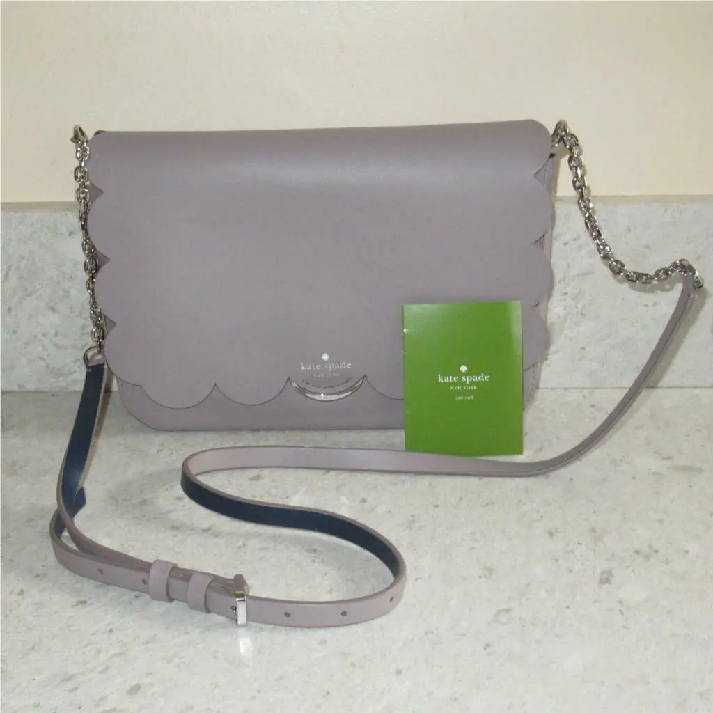 New Kate Spade Izabella Magnolia Street Gray Blue Crossbody Shoulder Bag