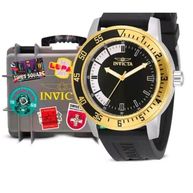 Invicta Specialty Men`s Bundle - 45mm Black with Invicta 8-Slot Dive