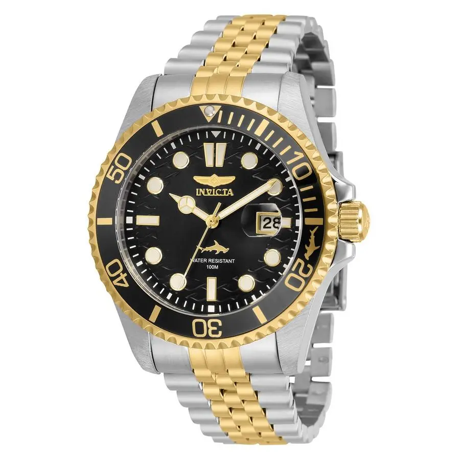 Pro Diver Quartz Black Dial Two-tone Men`s Watch 30618 by Invicta