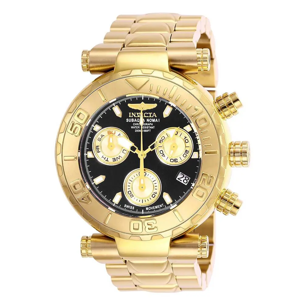 Invicta Subaqua Swiss Ronda Z60 Caliber 47mm Gold Bezel Mens Watch