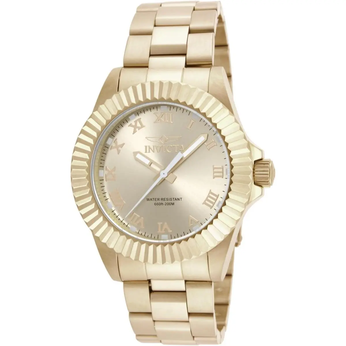 Invicta Pro Diver Champagne Dial Gold-tone Roman Numerals Mens Watch