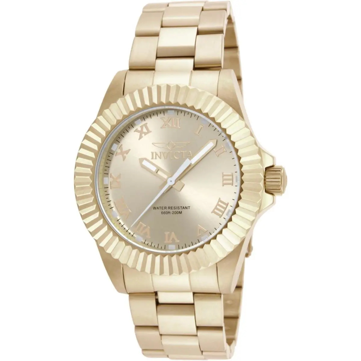 Invicta Pro Diver Champagne Dial Gold-tone Roman Numerals Mens Watch