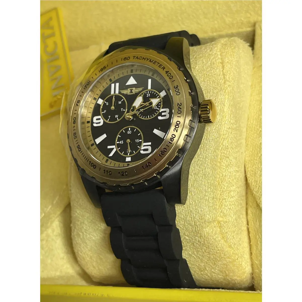 Men Model IBI36512-Men`s Watch Quartz Gold -45MM-NEW /tags/box by Invicta