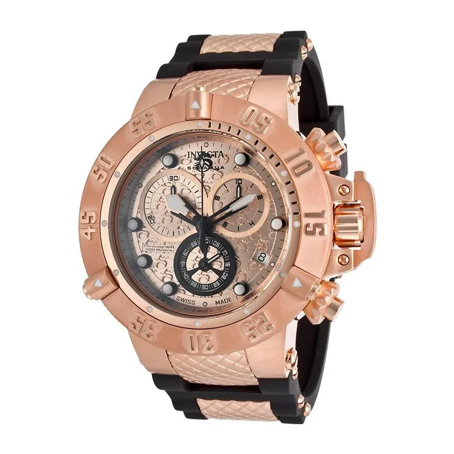 Swiss Made Invicta 15806 Subaqua Noma Iii Chronograph 18K Rose Gold Plated Watch