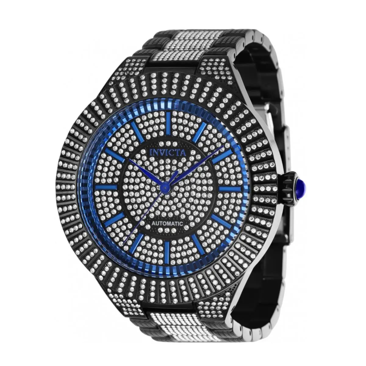 Invicta Royale Lux Automatic Men`s 54mm Large 1002 Crystals Black Watch 40623