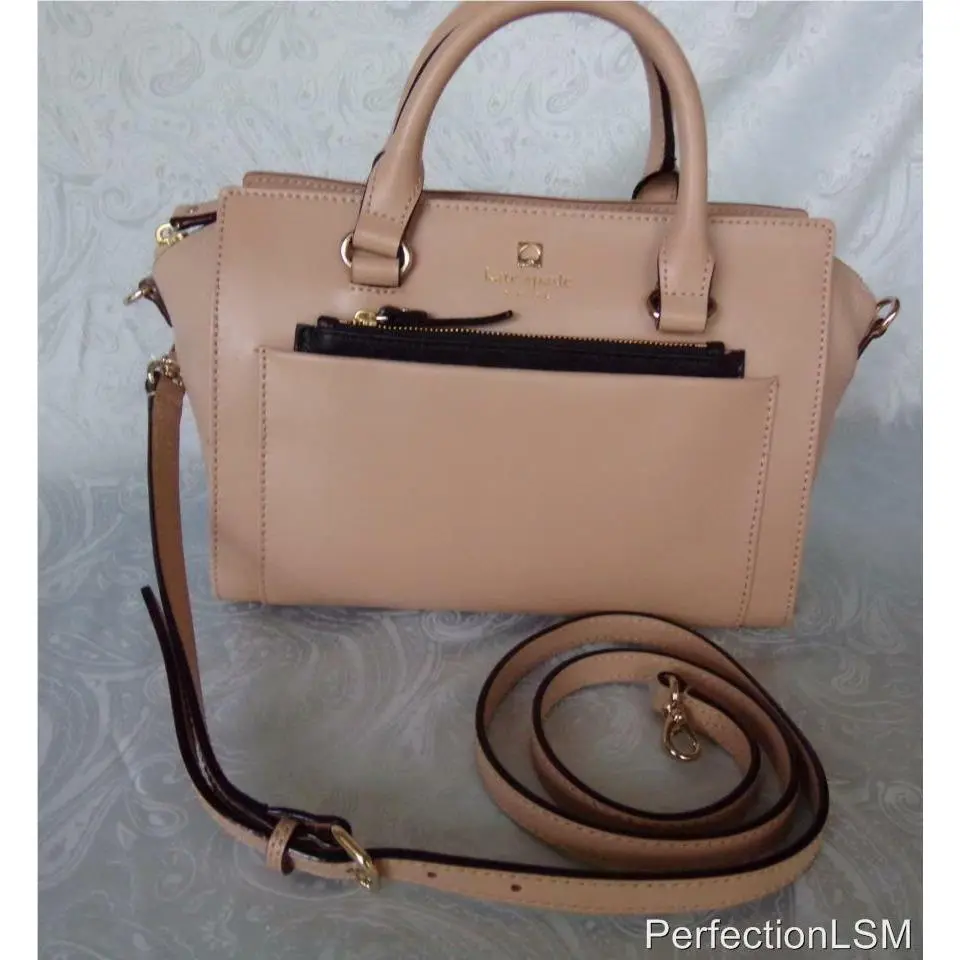 Kate Spade Hadley St Mini Bernadine Satchel/cross-body Affgto Tan /blk 210
