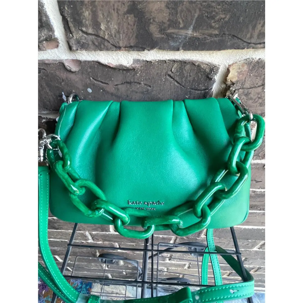 Kate Spade Souffle Crossbody Wintergreen Nappa Sheep Leather