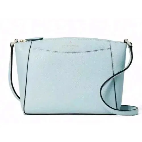New Party Ready Kate Spade Monica Pebbled Leather Crossbody Blue Glow
