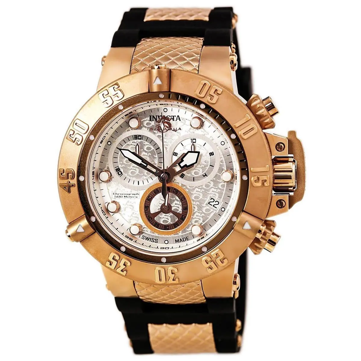 Swiss Made Invicta 15808 Subaqua Noma Iii Chronograph 18K Rose Gold Plated Watch