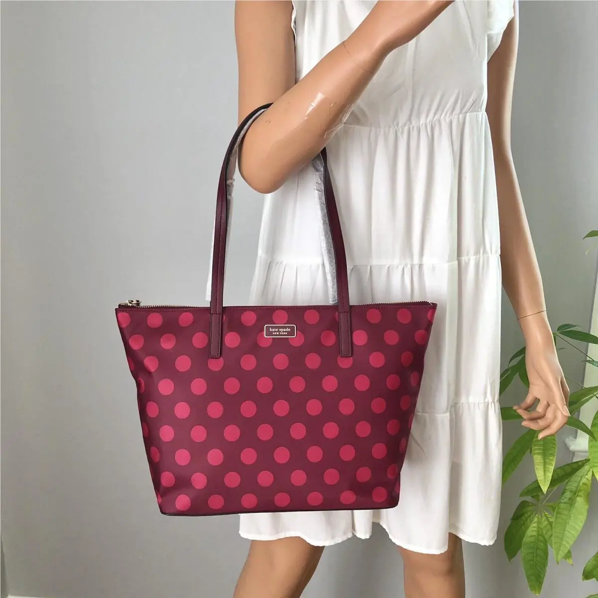 New Kate Spade Hayden Tote Shoulder Bag Purse Berry