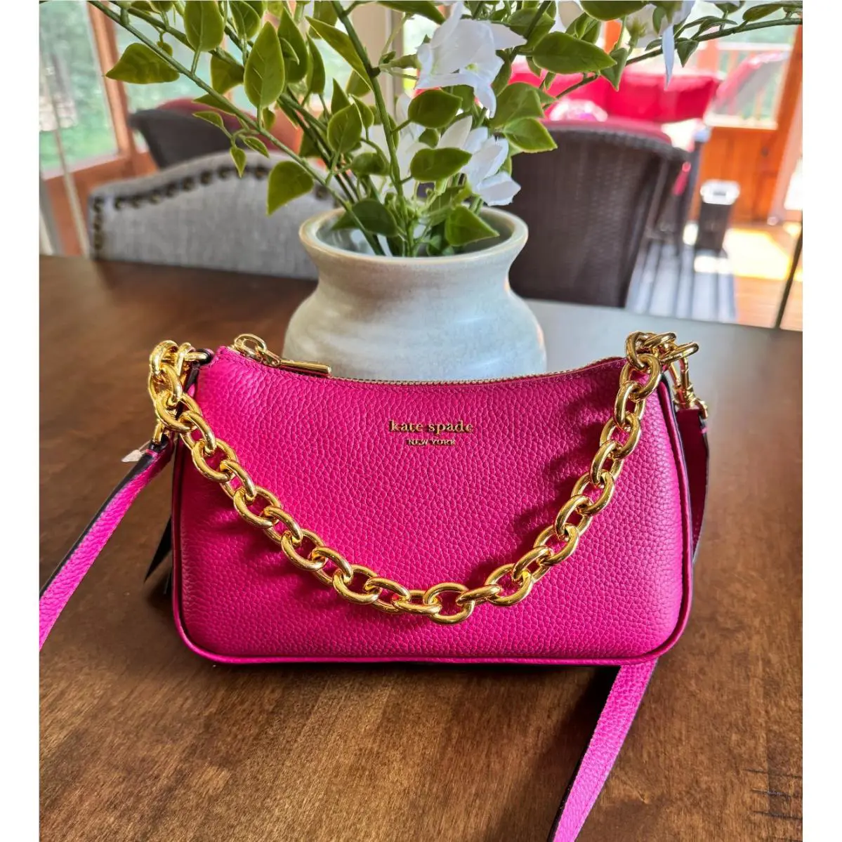 New Kate Spade Jolie Small Convertible Leather Crossbody - Renaissance Rose