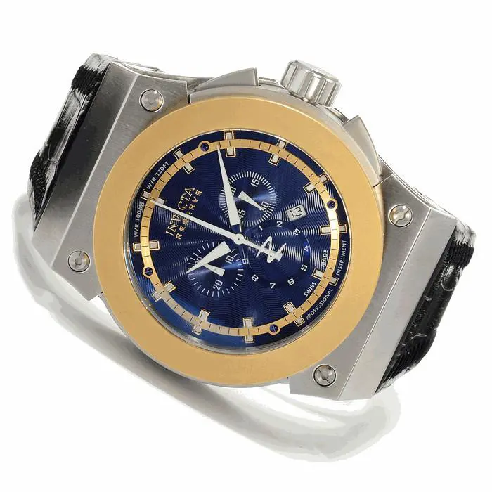 Swiss Made  10952 Akula Reserve Chronograph 18K Gold Tone Mens Watch by Invicta