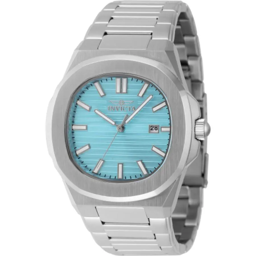 Invicta Speedway Quartz Light Blue Dial Men`s Watch 48322 - Dial: Light Blue, Band: Silver-tone, Bezel: Silver-tone