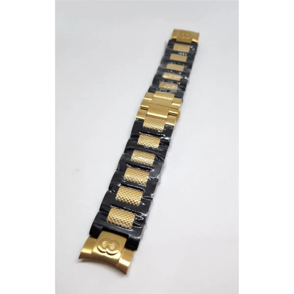 Invicta Corduba Black Gold Stainless Steel and Rubber Watch Bracelet