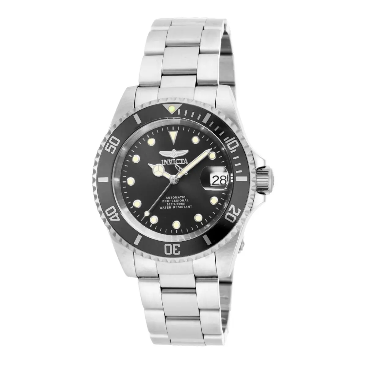 Invicta Men`s Pro Diver Automatic Silver Watch - Japanese Movement Analog Display