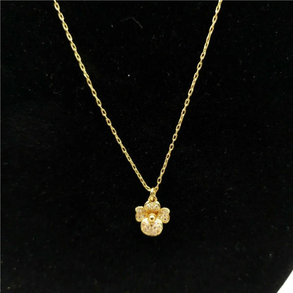 Kate Spade New York Gold-tone Pavé Flower Pendant Necklace 16 + 3 Extender