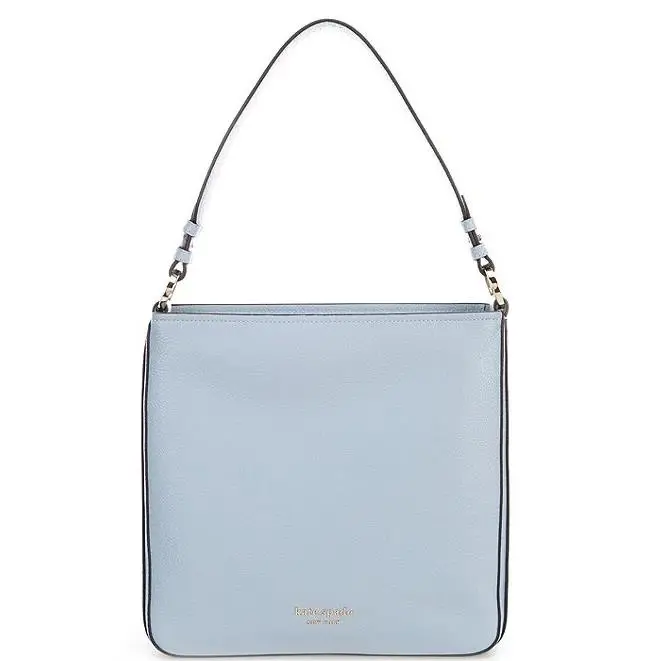Kate Spade Hudson Pebbled Leather LG Hobo Shoulder Bag Ocean Beach Blue