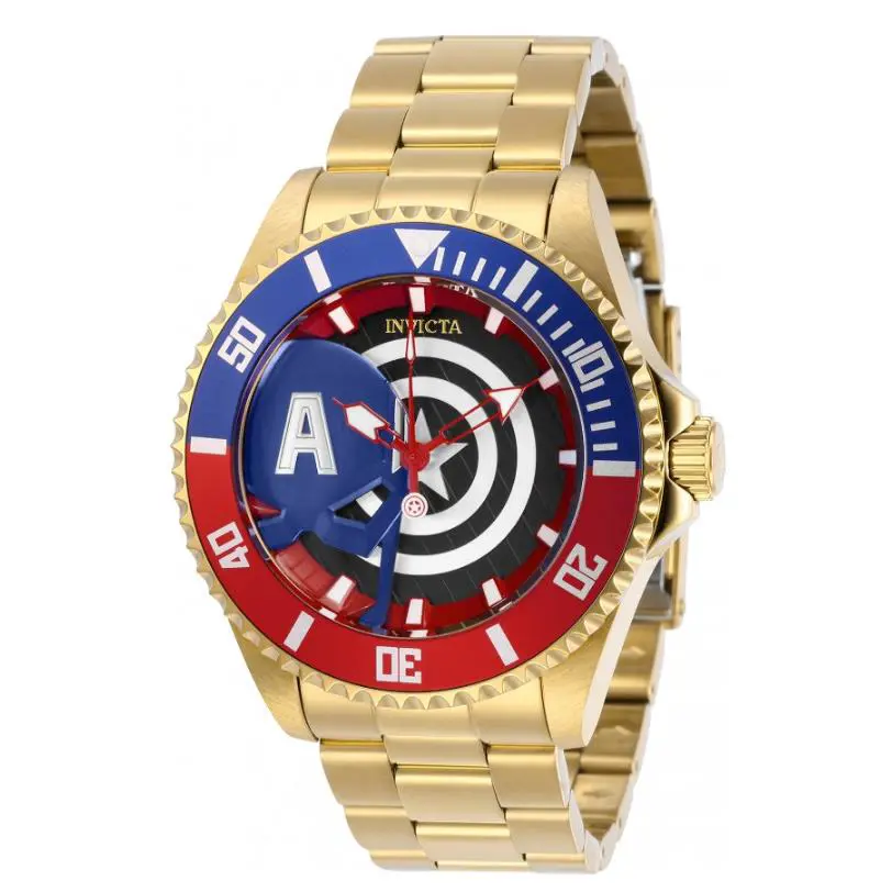 Invicta Marvel Captain America Limited Edition Pro Diver Stainless Watch 29681