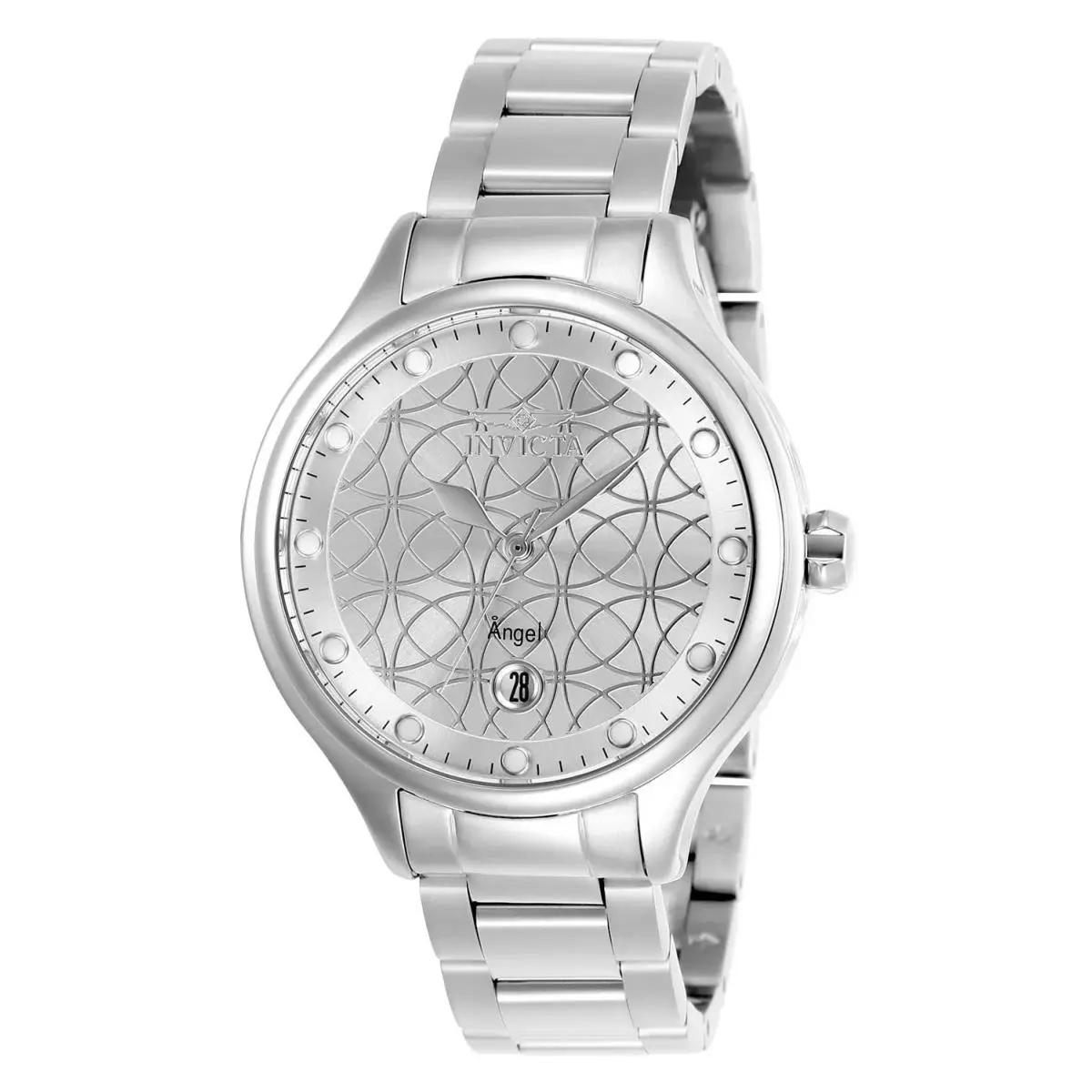 Invicta 27437 Quartz Watch Silver Dial Stainless Steel 38mm Lady - Dial: Silver, Band: Silver