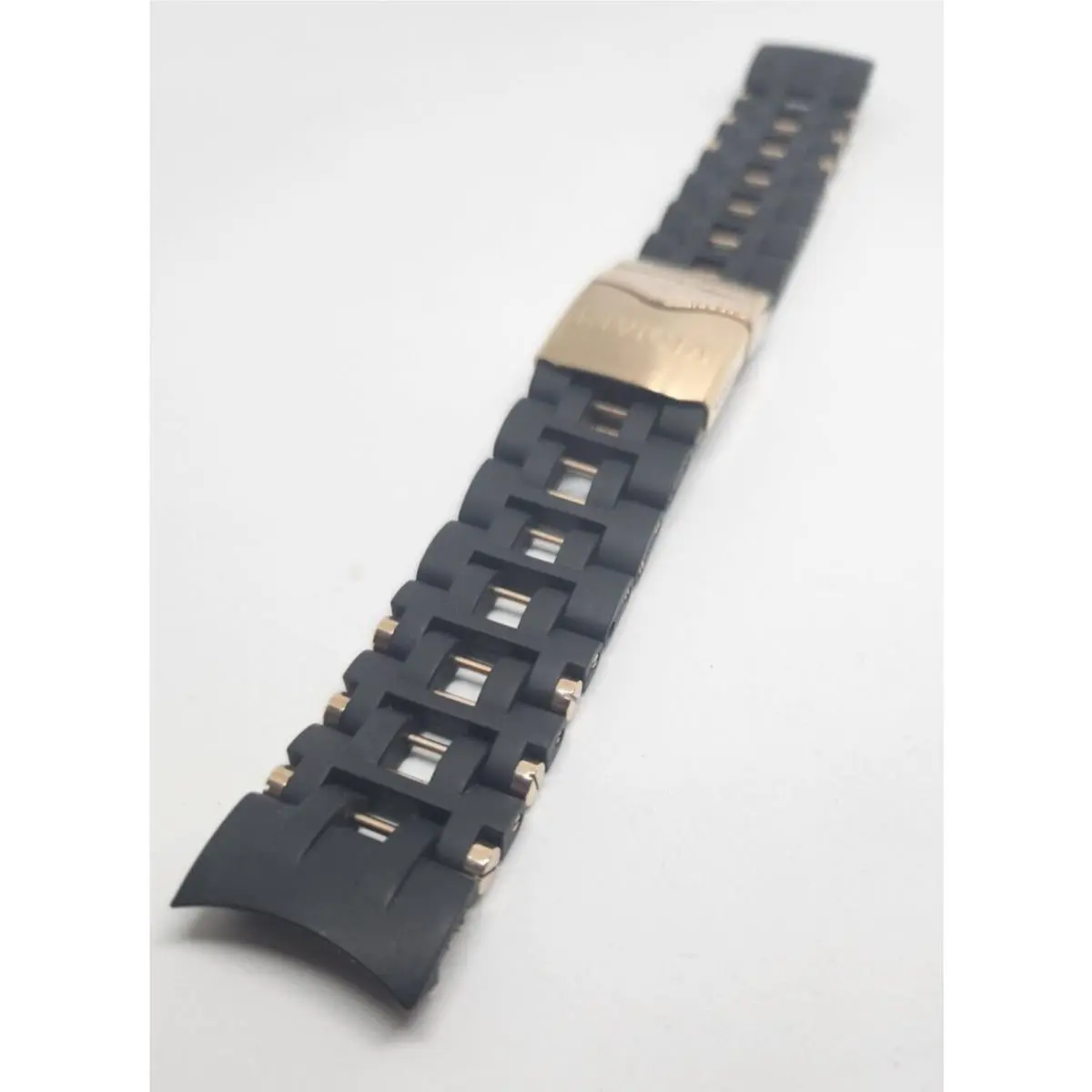 Invicta Sea Spider Rose Gold Plated Stainless Steel Black Rubber Watch Bracelet