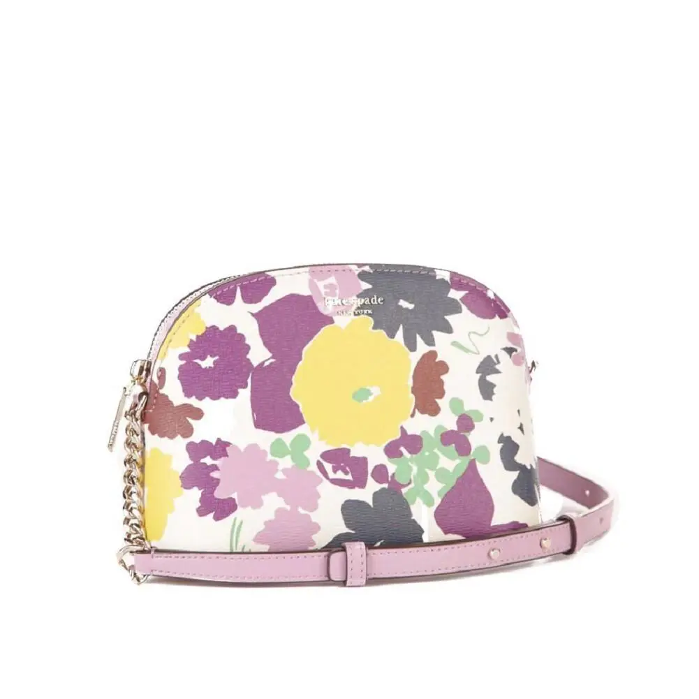 Kate Spade New York Women`s Sylvia Swing Flora Small Dome Crossbody - Exterior: Parchment / Multicolor