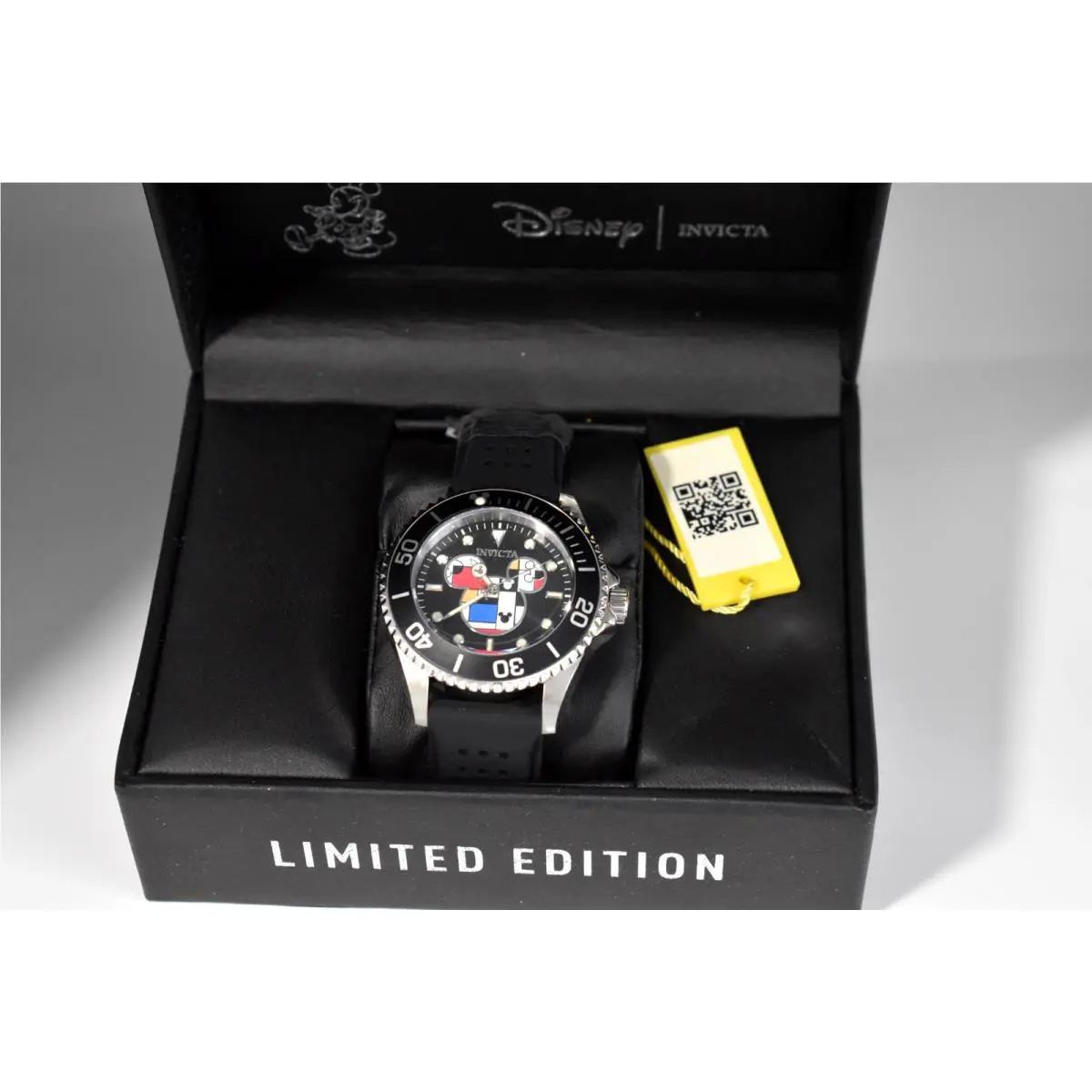 Invicta Disney Mens 44mm Mickey Mouse Abstract Limited Edition Black Watch 37679