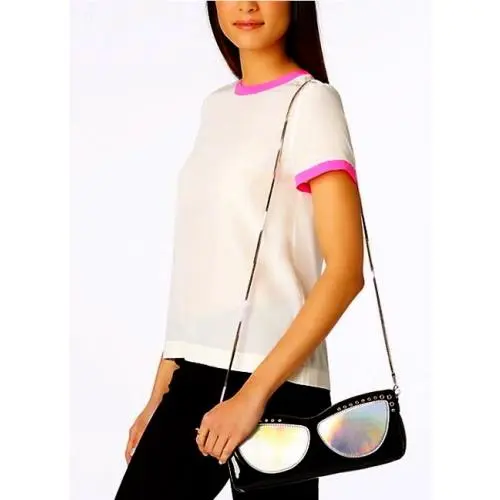 Kate Spade NY Made IN The Shade Sunglasses Leather Clutch Cross Body