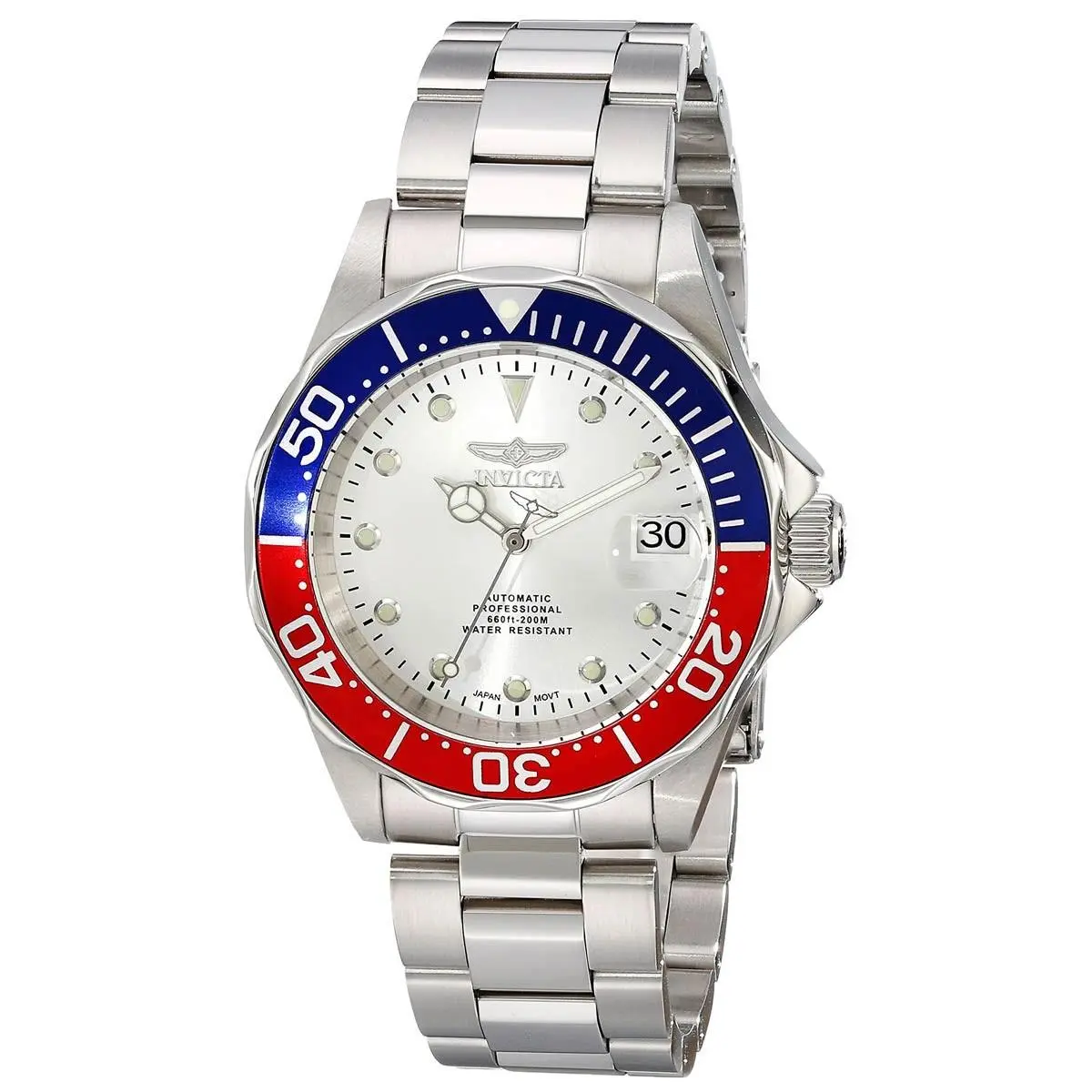 Invicta 17041 Gent`s Silver Dial Steel Bracelet Automatic Watch