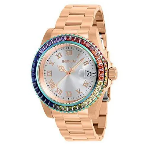 Invicta Angel Silver Dial Quartz Diver`s Golden Bracelet Women`s Watch 40230