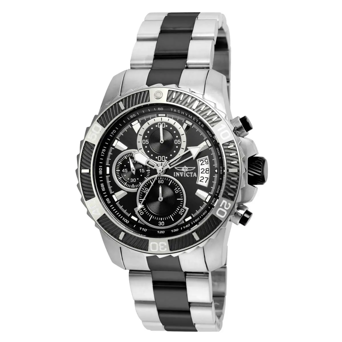 Men`s Quartz Watch Pro Diver Chronograph Two Tone Steel Bracelet 22416 by Invicta