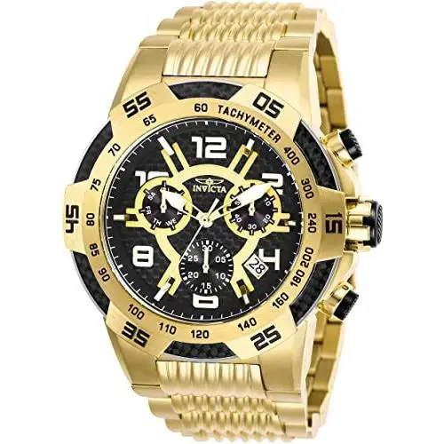 Invicta 25286 Speedway Chronograph Black Carbon Fiber Dial Men`s Watch