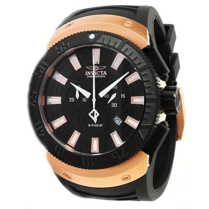 Invicta 0661 Mens Sea Scavenger Chrono Black Dial Watch