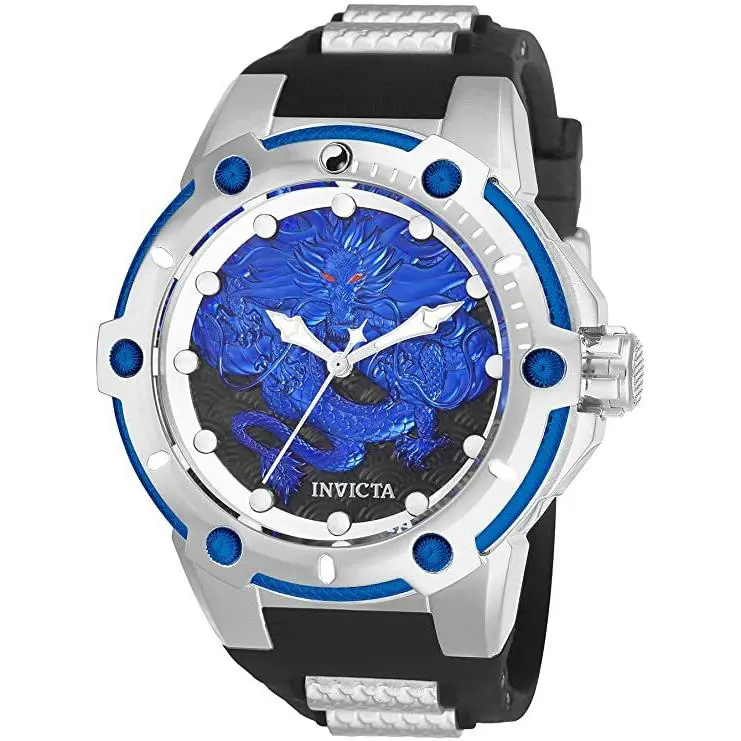 Invicta Model 25778 Stainless Steel Automatic Watch w/ Black Rubber Strap
