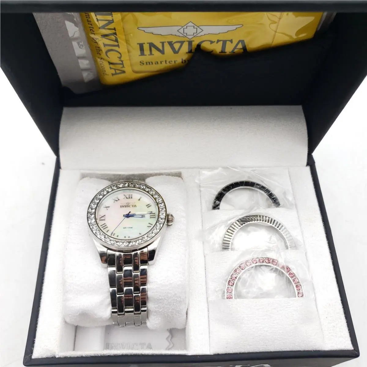 Invicta Women`s Wildflower Quartz 3 Hand White Dial Interchangeable Watch 22876