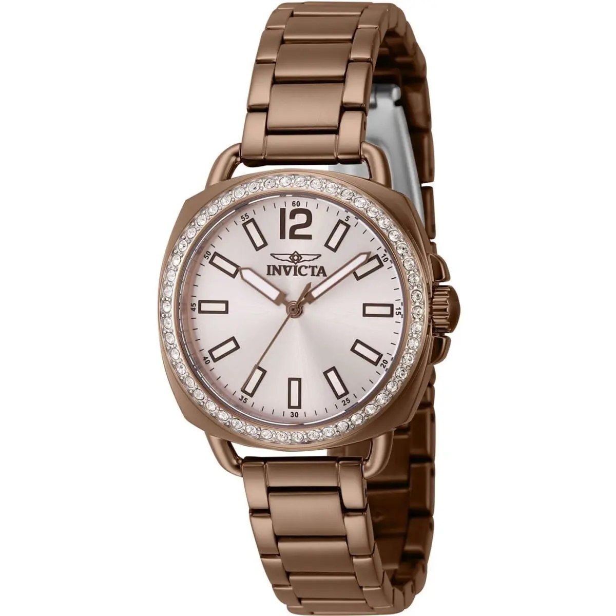 Invicta Lady`s Wildflower 32mm Steel Quartz Watch Brown Model: 46344 - Brown