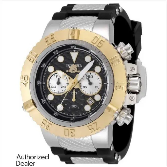 Invicta Men`s 50mm Subaqua Noma Iii Quartz Chronograph Gold/silver Tone SS Watch