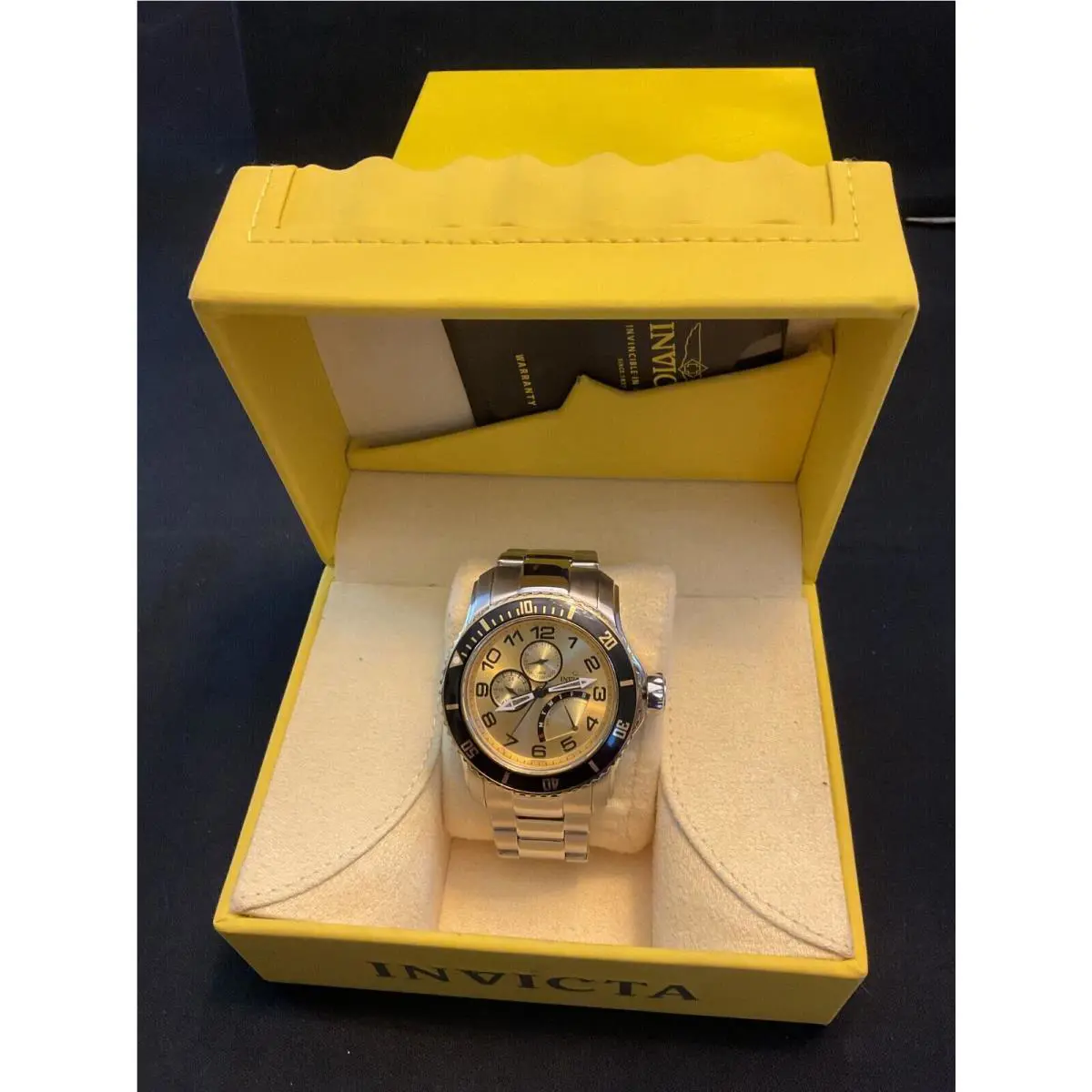 Invicta 15337 49mm Pro Diver Scuba Multi Function Gold-tone Dial Mens Watch