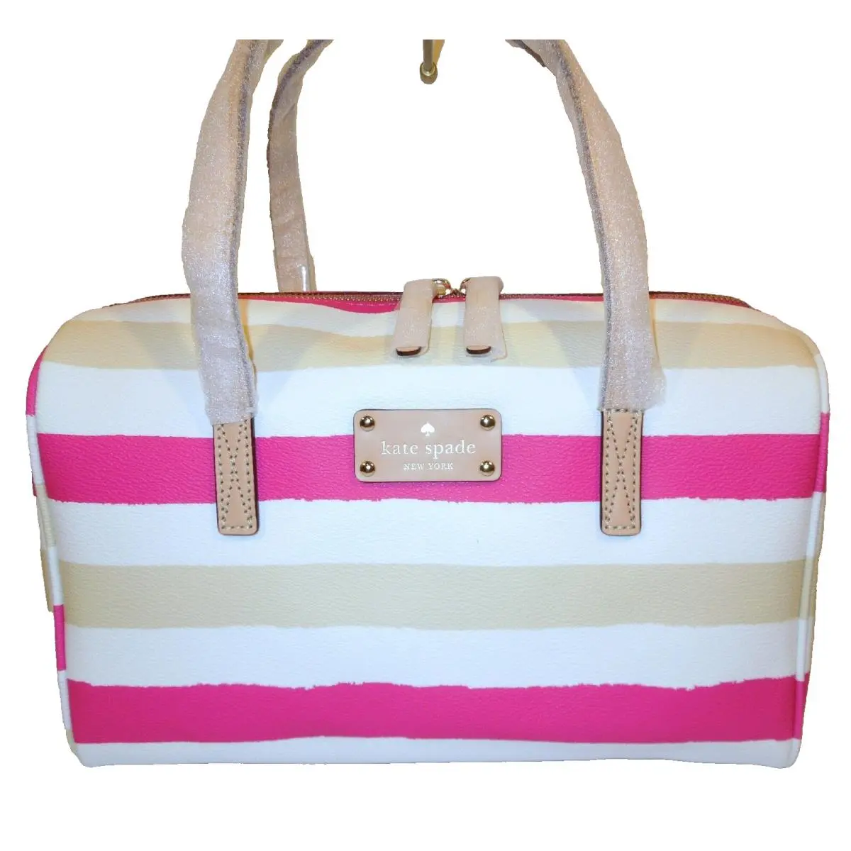 Kate Spade Kaleigh Bondi Road Satchel Purse Handbag Pink/cream WKRU1962