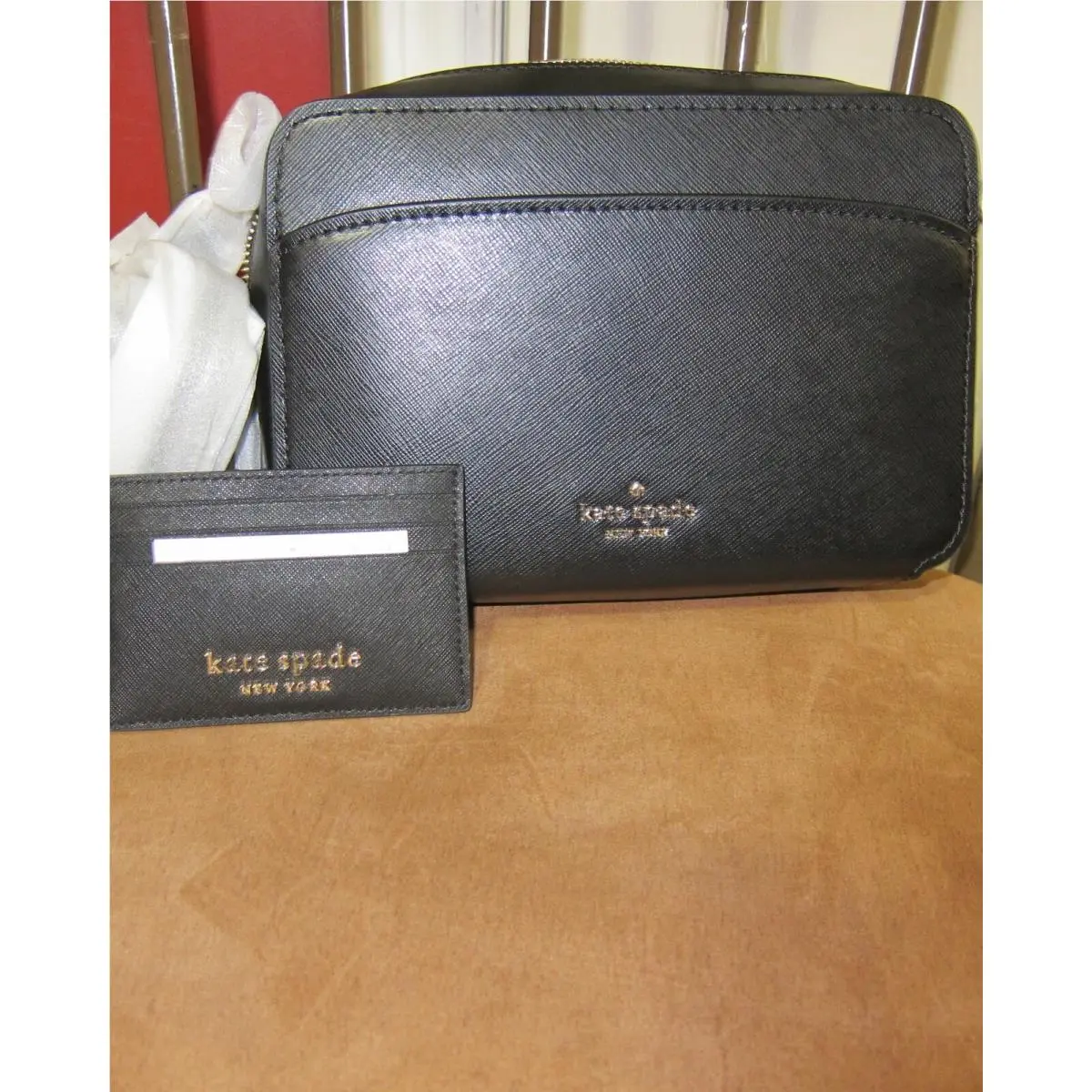 2 Pc Kate Spade Black Lauryn Bag Cameron Card Hold WKRU7064