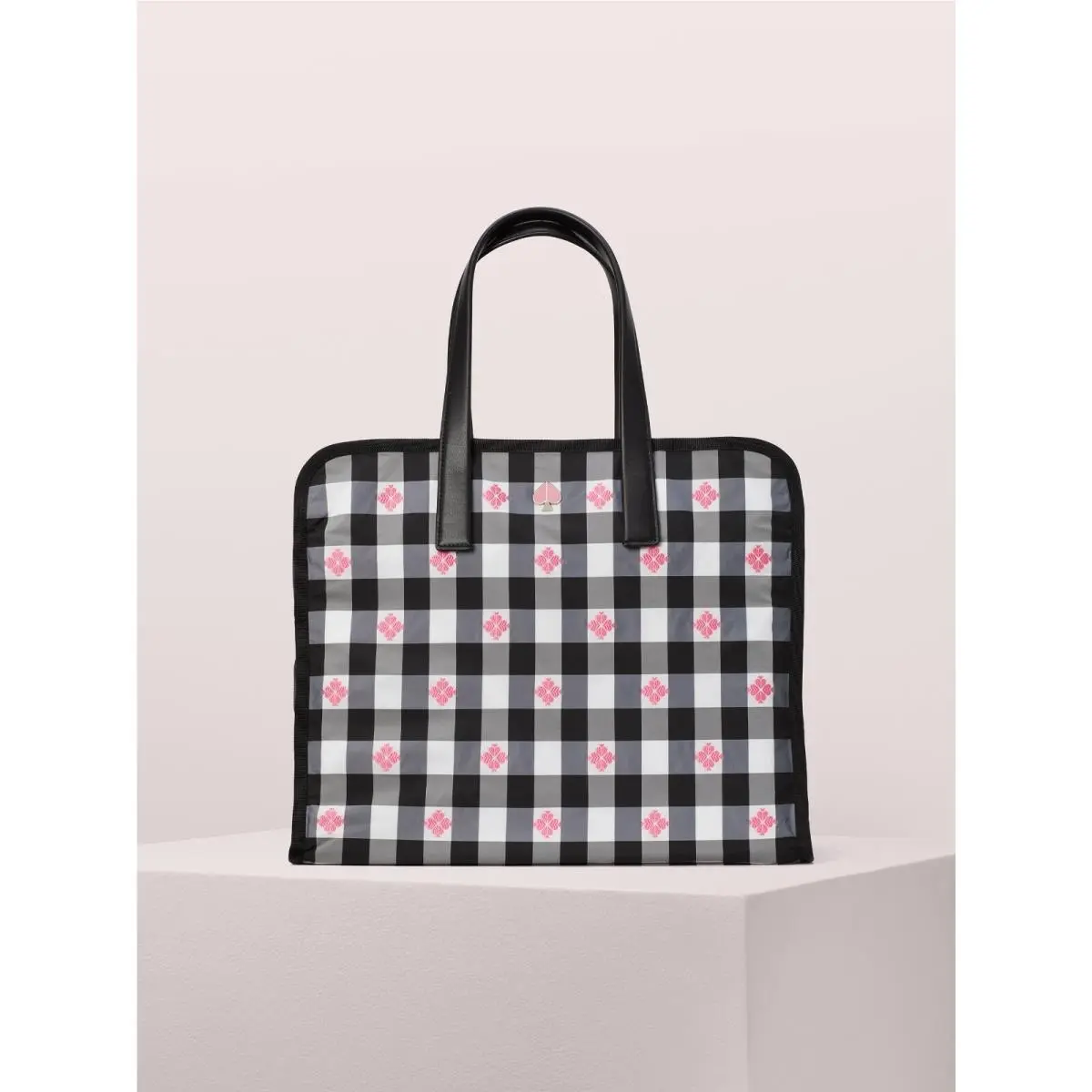 Kate Spade Nylon Tote Shopper Morley Large Black and Pink Tote pxrua236