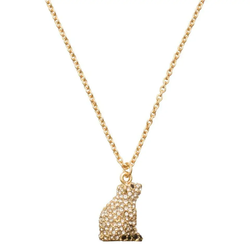 Kate Spade New York Cold Comforts Pave Polar Bear Pendant Necklace