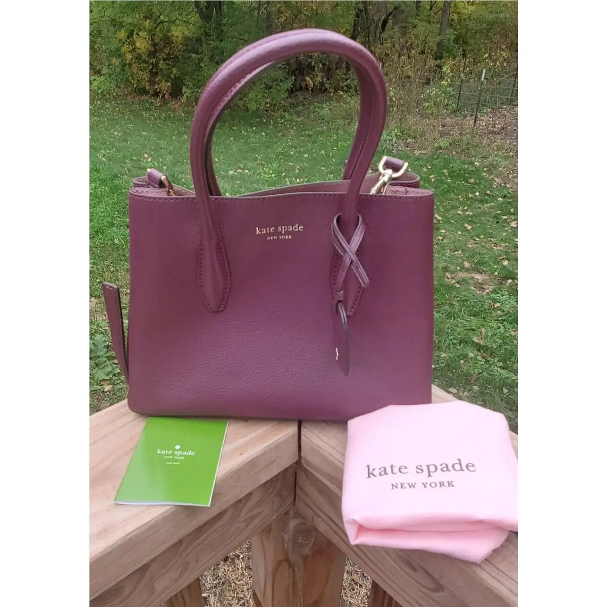 Kate Spade New York Eva Small Satchel Dppllm/dspy Crossbody Deep Plum