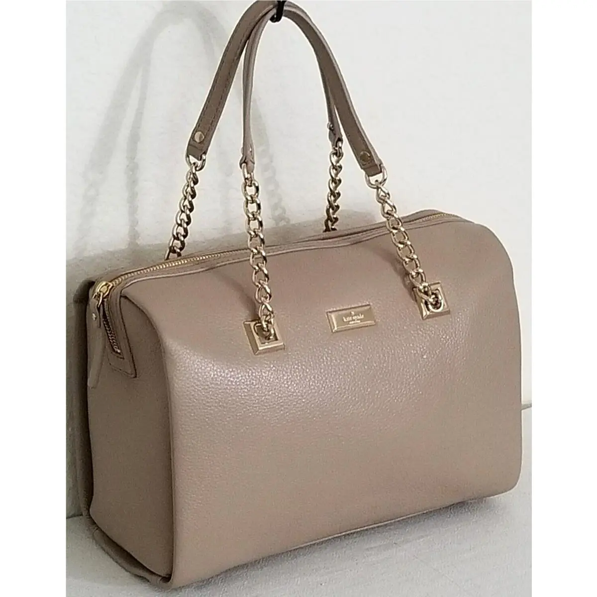 Kate Spade Kensey Sedgewick Lane Top Zip Crimini Tan Leather Satchel Bag