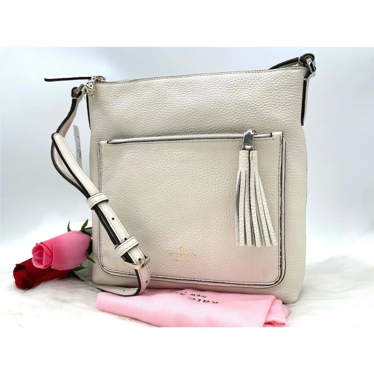 Kate Spade New York On Purpose Zip Top Pebbled Leather Crossbody Bag