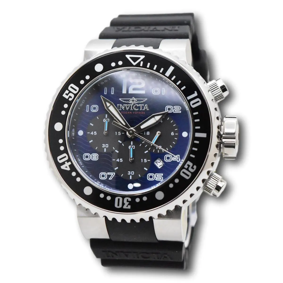 Invicta Pro Diver Ocean Deep Abyss Men`s 52mm Blue Dial Chrono Watch 26731