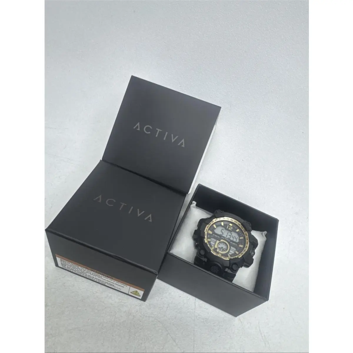Activa X  Blackops Digital Men`s Watch - 56mm Black W/ Gold Trim by Invicta