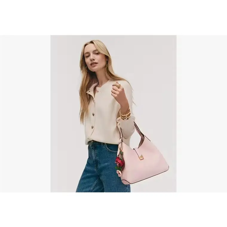 Kate Spade New York Pebble Leather Deco Medium Crossbody Tote - Light Pink