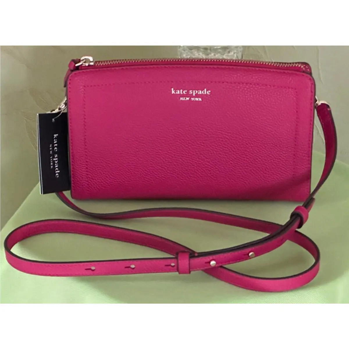 Knott Small Leather Crossbody Bag:nwt Renaissance Rose by Kate Spade
